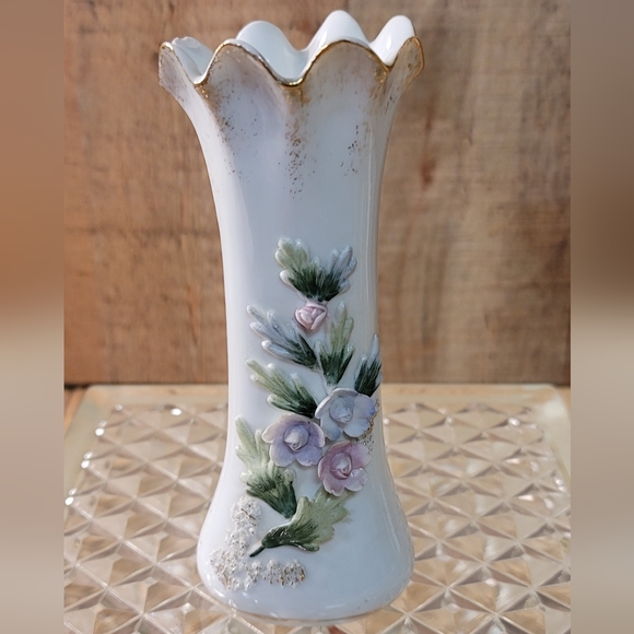 Vintage Floral Bud Vase Lefton Hand Painted. Antique - Picture 1 of 4